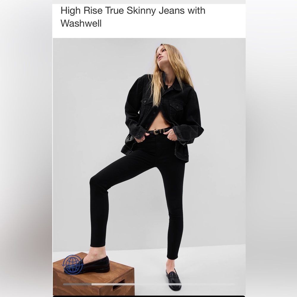 NWT Gap high rise true skinny jeans in black